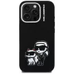 Karl Lagerfeld Silicone Karl&Choupette Sketch MagSafe iPhone 16 Pro Max tok, fekete