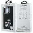 Karl Lagerfeld Silicone Karl&Choupette Sketch MagSafe iPhone 16 Pro Max tok, fekete