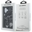 Karl Lagerfeld Grained Pattern & Logo MagSafe iPhone 16 tok, fekete