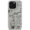 Karl Lagerfeld Grained Pattern & Logo MagSafe iPhone 16 Pro tok, szürke