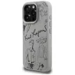 Karl Lagerfeld Grained Pattern & Logo MagSafe iPhone 16 Pro Max tok, szürke