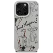 Karl Lagerfeld Grained Pattern & Logo MagSafe iPhone 16 Pro Max tok, szürke