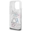 Karl Lagerfeld Liquid Glitter Choupette Logo iPhone 16 Pro tok, átlátszó