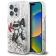 Karl Lagerfeld Liquid Glitter Choupette Logo iPhone 16 Pro Max tok, átlátszó