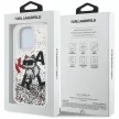Karl Lagerfeld Liquid Glitter Choupette Logo iPhone 16 Pro Max tok, átlátszó
