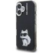 Karl Lagerfeld IML Aquarelle Choupette & Logo iPhone 16 tok, fekete