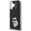 Karl Lagerfeld IML Aquarelle Choupette & Logo iPhone 16 tok, fekete