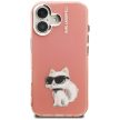 Karl Lagerfeld IML Aquarelle Choupette & Logo iPhone 16 tok, rózsaszín