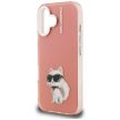 Karl Lagerfeld IML Aquarelle Choupette & Logo iPhone 16 tok, rózsaszín