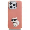 Karl Lagerfeld IML Aquarelle Choupette & Logo iPhone 16 Pro tok, rózsaszín