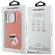 Karl Lagerfeld IML Aquarelle Choupette & Logo iPhone 16 Pro tok, rózsaszín
