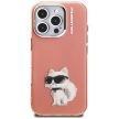 Karl Lagerfeld IML Aquarelle Choupette & Logo iPhone 16 Pro Max tok, rózsaszín