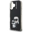 Karl Lagerfeld IML Aquarelle Karl & Choupette & Logo iPhone 16 Case tok, fekete