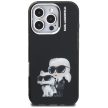 Karl Lagerfeld IML Aquarelle Karl & Choupette & Logo Case iPhone 16 Pro Max tok, fekete
