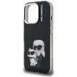 Karl Lagerfeld IML Aquarelle Karl & Choupette & Logo Case iPhone 16 Pro Max tok, fekete
