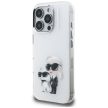 Karl Lagerfeld IML Aquarelle Karl & Choupette & Logo Case iPhone 16 Pro Max tok, fehér