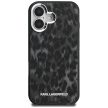 Karl Lagerfeld IML Leopard Pattern MagSafe Case iPhone 16 tok, fekete