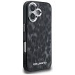 Karl Lagerfeld IML Leopard Pattern MagSafe Case iPhone 16 tok, fekete