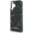 Karl Lagerfeld IML Leopard Pattern MagSafe Case iPhone 16 tok, fekete