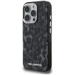 Karl Lagerfeld IML Leopard Pattern MagSafe Case iPhone 16 Pro tok, fekete
