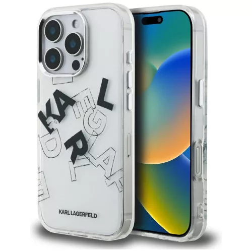 Karl Lagerfeld IML Sketched Graphic iPhone 16 Pro Max tok, átlátszó
