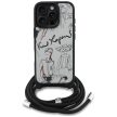 KARL LAGERFELD case IPHONE 16 PRO KLHCP16LPGGRMPCG MagSafe (CRSSBY Grained PU W/ Pattern & Logo) tok, szürke