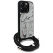 KARL LAGERFELD case IPHONE 16 PRO KLHCP16LPGGRMPCG MagSafe (CRSSBY Grained PU W/ Pattern & Logo) tok, szürke