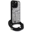 KARL LAGERFELD case IPHONE 16 PRO MAX KLHCP16XPGGRMPCG MagSafe (CRSSBY Grained PU W/ Pattern & Logo) tok, szürke