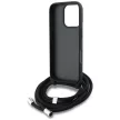 KARL LAGERFELD case IPHONE 16 PRO MAX KLHCP16XPGGRMPCG MagSafe (CRSSBY Grained PU W/ Pattern & Logo) tok, szürke