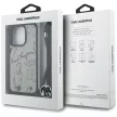 KARL LAGERFELD case IPHONE 16 PRO MAX KLHCP16XPGGRMPCG MagSafe (CRSSBY Grained PU W/ Pattern & Logo) tok, szürke
