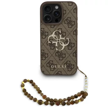 Guess 4G Strap 4G Classic Logo iPhone 16 Pro tok, barna