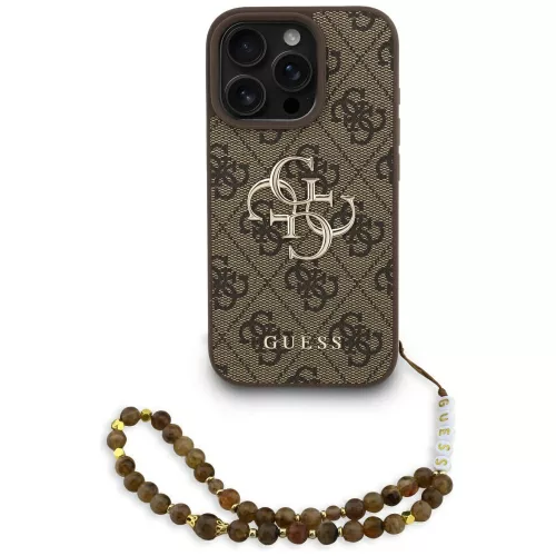 Guess 4G Strap 4G Classic Logo iPhone 16 Pro tok, barna
