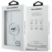 Karl Lagerfeld Button Choupette Head Printed Logo MagSafe Case Samsung Galaxy S25 Edge tok, fehér