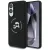 Karl Lagerfeld Silicone nauble Heads And Circle MagSafe case Samsung Galaxy S25 Edge tok, fekete