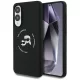 Karl Lagerfeld Silicone nauble Heads And Circle MagSafe case Samsung Galaxy S25 Edge tok, fekete