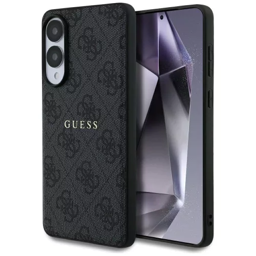 Guess Samsung Galaxy S25 Edge HC MAGSAFE PU 4G RING CLASSIC LOGO tok, fekete