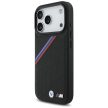 BMW M Tricolor Metal Logo MagSafe iPhone 17 Pro tok, fekete