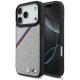 BMW M Tricolor Metal Logo MagSafe iPhone 17 Pro tok, szürke