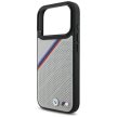 BMW M Tricolor Metal Logo MagSafe iPhone 17 Pro tok, szürke
