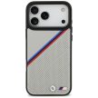 BMW M Tricolor Metal Logo MagSafe iPhone 17 Pro Max tok, szürke
