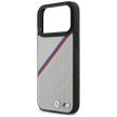 BMW M Tricolor Metal Logo MagSafe iPhone 17 Pro Max tok, szürke