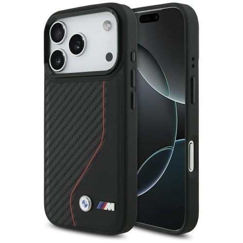 BMW M Carbon Line & Logo MagSafe iPhone 17 Pro tok, piros