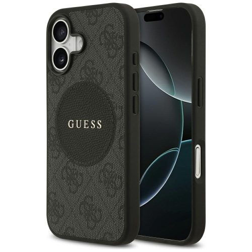 Guess 4G Circle Classic Logo MagSafe iPhone 17 tok, fekete