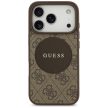 Guess 4G Circle Classic Logo MagSafe iPhone 17 Pro tok, barna