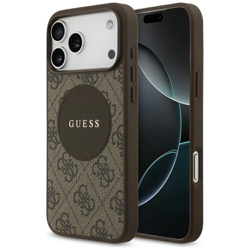 Guess 4G Circle Classic Logo MagSafe iPhone 17 Pro Max tok, barna