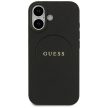 Guess Grained Ring MagSafe case iPhone 17 tok, fekete