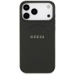 Guess Grained Ring MagSafe case iPhone 17 Pro Max tok, fekete