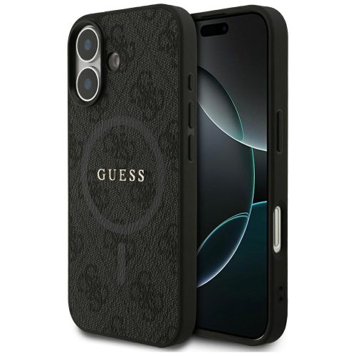 GUESS iPhone 17 MagSafe GUHMP17SG4GFRK (PU 4G Ring Classic Logo) tok, fekete