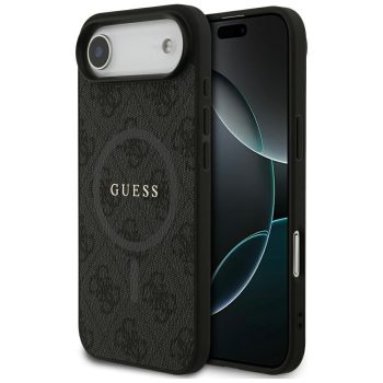   GUESS iPhone 17 Air MagSafe GUHMP17MG4GFRK (PU 4G Ring Classic Logo) tok, fekete