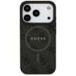 GUESS iPhone 17 Pro MagSafe GUHMP17LG4GFRK (PU 4G Ring Classic Logo) tok, fekete